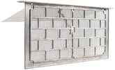 Master Flow LW1L Foundation Vent, 16 in W, 8 in H, 50 sq-in Net Free Ventilating Area, Aluminum
